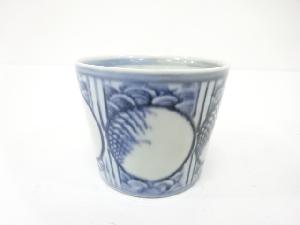 古伊万里　染付　青海波　蕎麦猪口